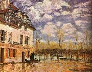 Alfred Sisley Boat During a Flood Sweden oil painting artist